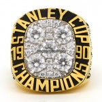 1990 Edmonton Oilers Stanley Cup Championship Ring/Pendant(Premium)